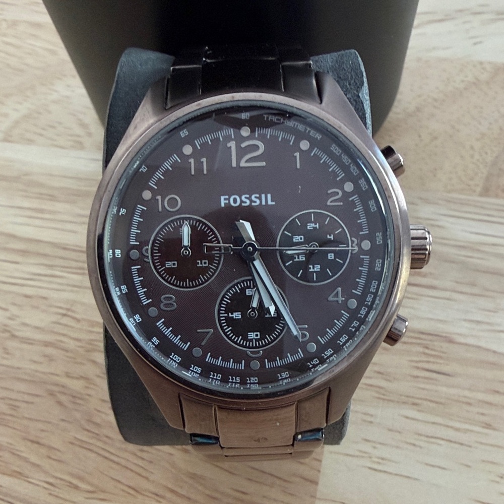 Fossil Dark Brown Chronograph Watch